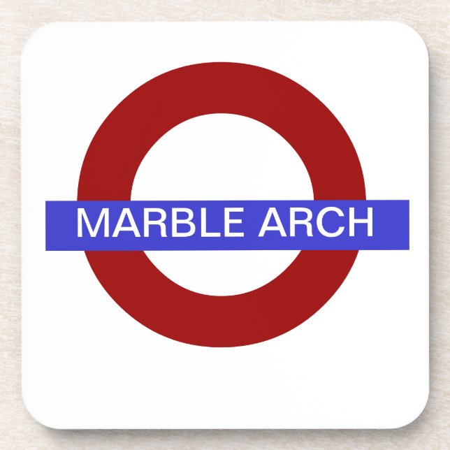 PixDezines DIY text/marble arch station.. Beverage Coaster (Front)