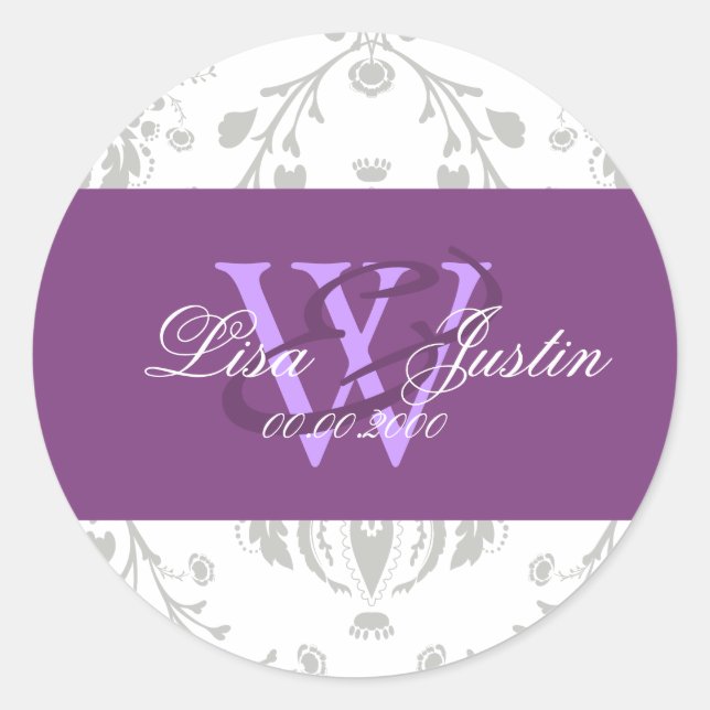 PixDezines dolcé damask diy color Classic Round Sticker (Front)