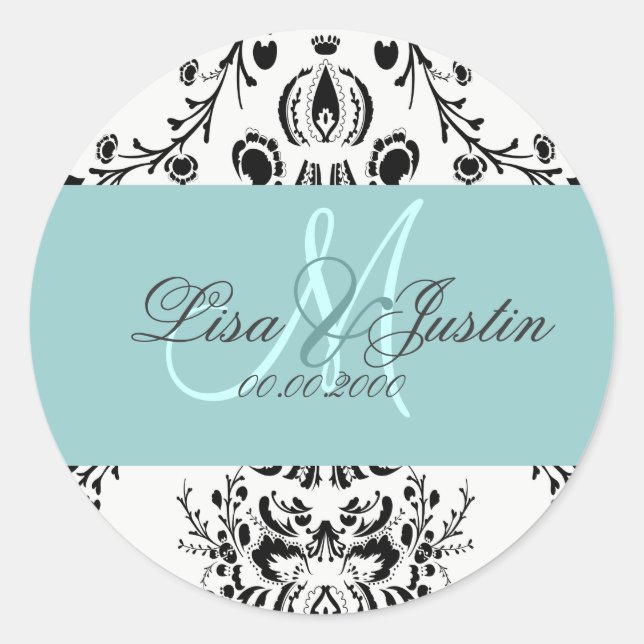 PixDezines dolcé damask diy color Classic Round Sticker (Front)