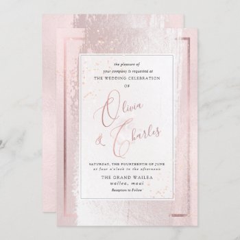 Pixdezines Double Happiness  Blush Pink Invitation by custom_stationery at Zazzle