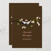 PixDezines doves/love birds/diy background color! Invitation (Front/Back)