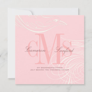 PixDezines doves tail/diy background color+fonts Invitation