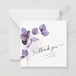 PixDezines Dusty Purple H2 Eucalyptus Branch Note Card