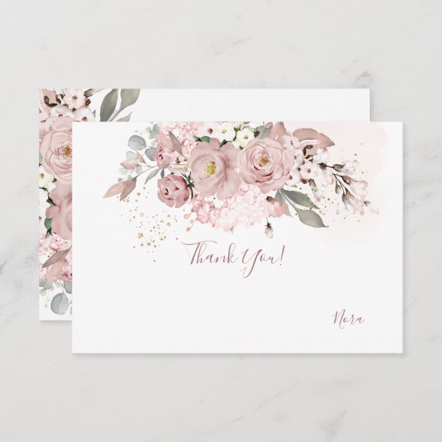 PixDezines Dusty Rose Thank you (Front/Back)