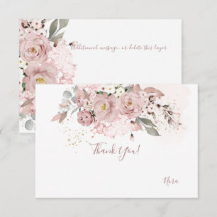 PixDezines Dusty Rose Thank you Card