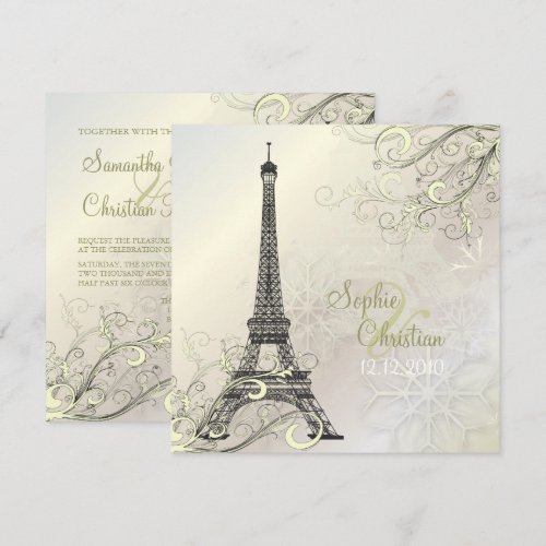 PixDezines la tour eiffel/paris Invitation
