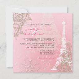 PixDezines EIFFEL TOWER INVITATIONS/DIY BACKGROUND Invitation | Zazzle