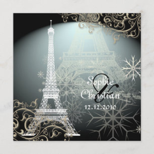 PixDezines EIFFEL TOWER INVITATIONS/DIY BACKGROUND Invitation