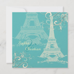 PixDezines EIFFEL TOWER INVITATIONS/DIY BACKGROUND Invitation