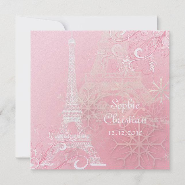 PixDezines EIFFEL TOWER INVITATIONS/DIY BACKGROUND Invitation (Front)