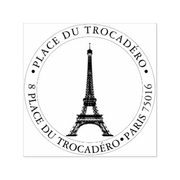 Pixdezines Eiffel Tower Self-inking Stamp by PixDezines at Zazzle