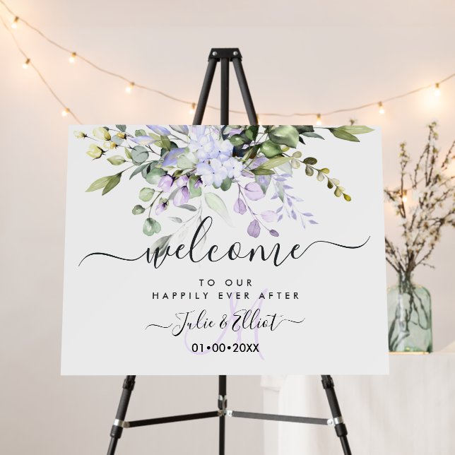 PixDezines Elegant Dusty Purple Gum Eucalyptus Foam Board (In Situ (Stand))