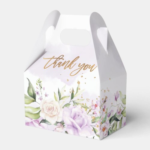 PixDezines Elegant H2 Cream n Purple Roses Favor Boxes