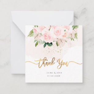 PixDezines Elegant H2 Pale Blush Pink Roses Note Card