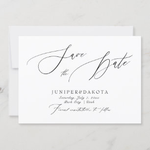 PixDezines Elegant Luxe Calligraphy Save the Date  Invitation