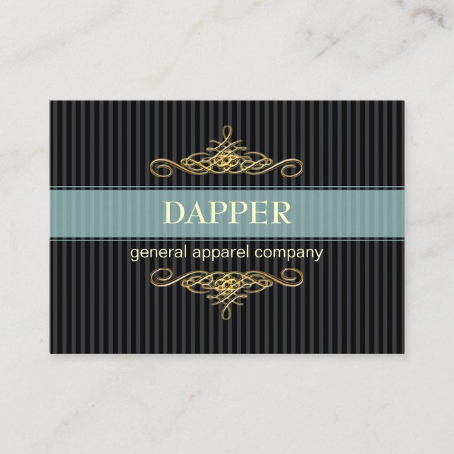 PixDezines elegant pin stripes+scrolls/diy color Business Card (Front)