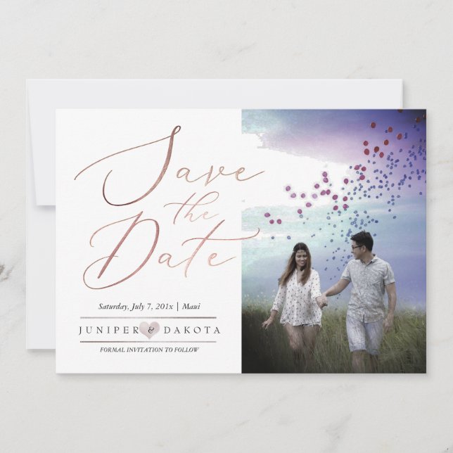 PixDezines Elegant Rose Gold Invitation (Front)