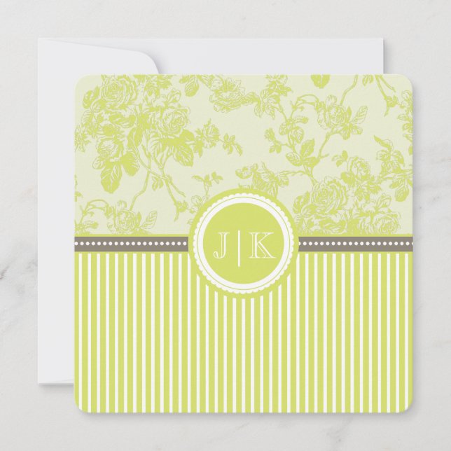 PixDezines Endive Green Vintage Roses Toile (Front)