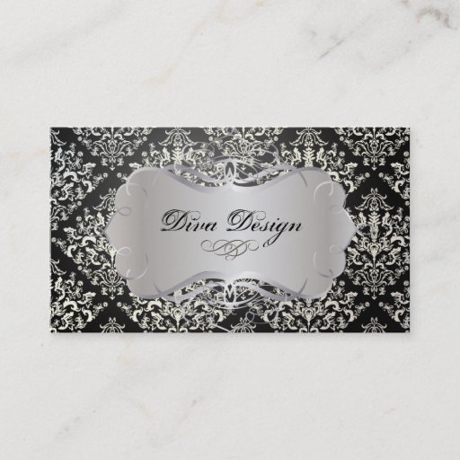 Customizable PixDezines Étienne Damask Business Card