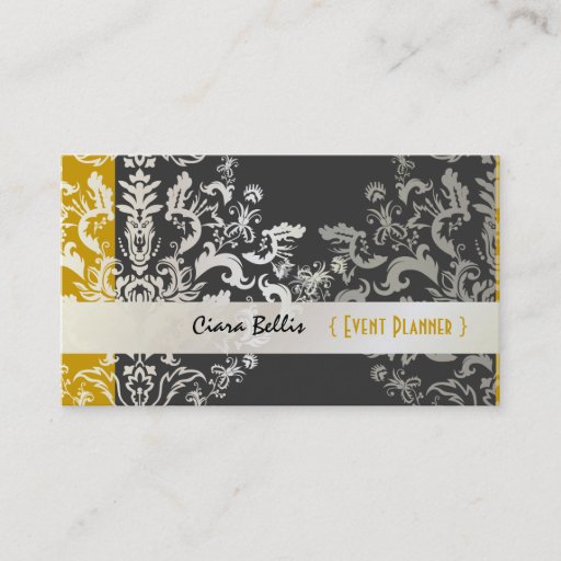 Customizable PixDezines Étienne Damask/diy colors Business Cards