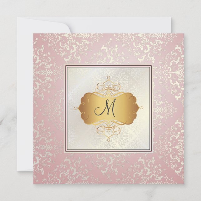 PixDezines Étienne Damask Invitation (Front)