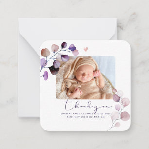 PixDezines Eucalyptus Baby Shower Thank You Note Card