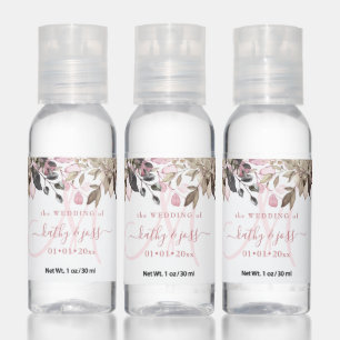 PixDezines Fall Rustic Dusty Pink Eucalyptus Hand Sanitizer