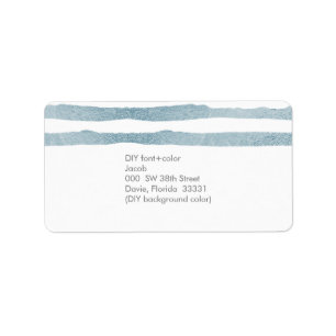 PixDezines faux blue ice foil stripes Label