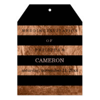 PixDezines faux copper foil stripes/DIY color Invitation