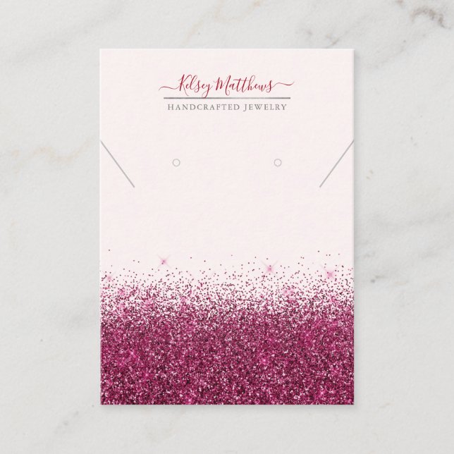 PixDezines Faux Glitter, Red Cherry Business Card (Front)