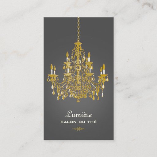 Customizable PixDezines faux gold Chandelier/DIY color Business Card Templates