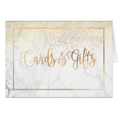 PixDezines Faux Gold Confetti/Cards+Gifts Sign (Front Horizontal)