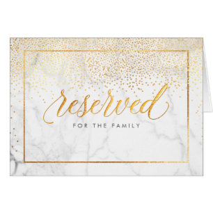 PixDezines Faux Gold Confetti/Reserved Table Cards