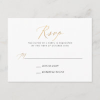 PixDezines Faux Gold Elegant Calligraphy RSVP
