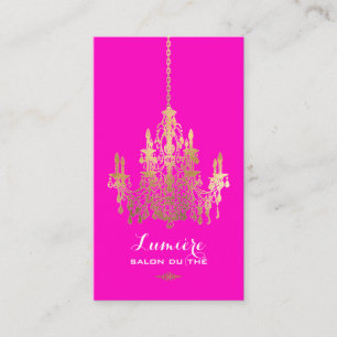 PixDezines Faux Gold Foil chandelier/DIY Color Business Card