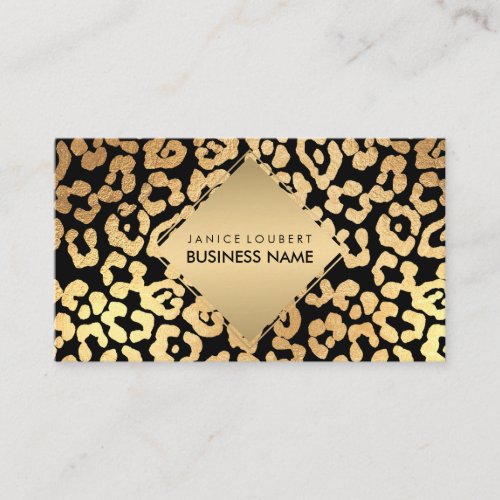 PixDezines Faux Gold Jaguar SpotsDIY color Business Card