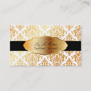 PixDezines faux gold Josephine Damask/DIY color Business Card
