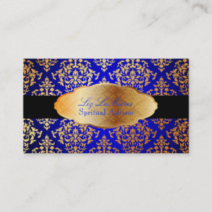PixDezines faux gold Josephine Damask/DIY color Business Card