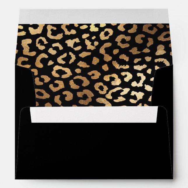 PixDezines Faux Gold Leopard Spots/DIY color Envelope (Back (Bottom))