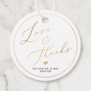 PixDezines Faux Gold Luxe Calligraphy Thank You Favor Tags