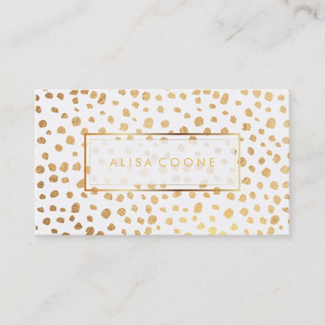 PixDezines faux gold sprinkles Business Card (Front)