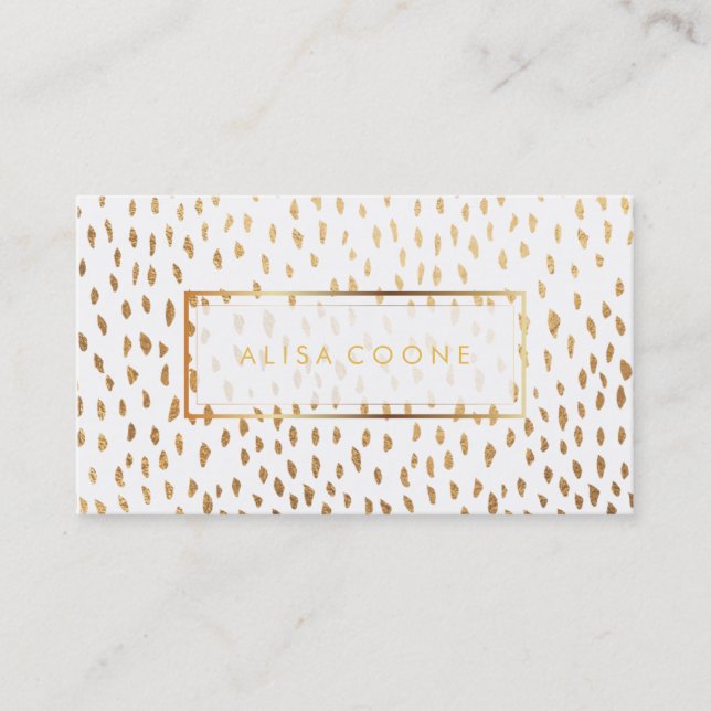 PixDezines faux gold sprinkles Business Card (Front)