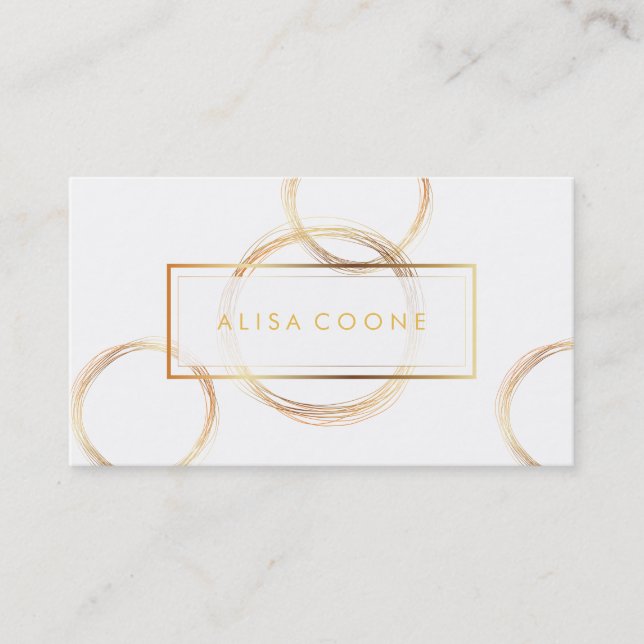 PixDezines faux gold wreath Business Card (Front)