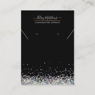 PixDezines Faux Holographic Confetti Business Card