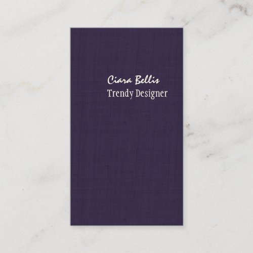 PixDezines faux linen eggplant purple Business Card Template