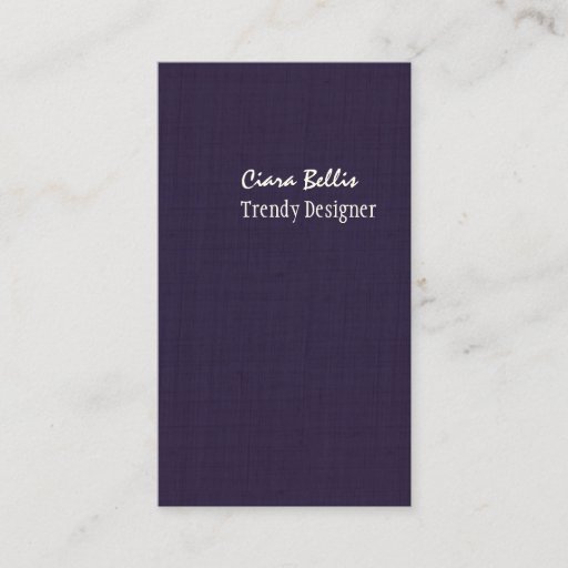 Customizable PixDezines faux linen eggplant purple Business Card Template