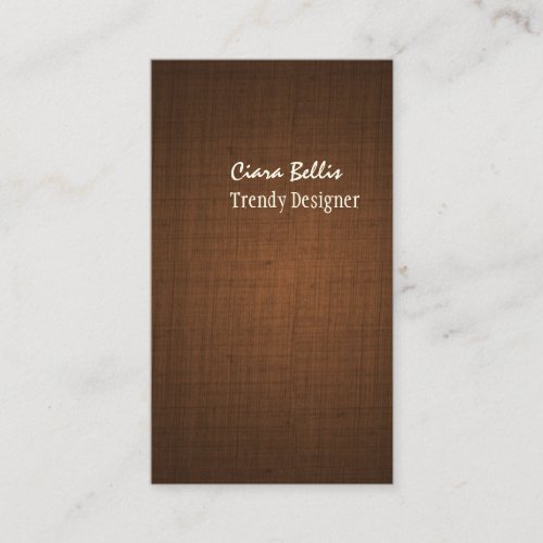 PixDezines faux linen espresso brown Business Card