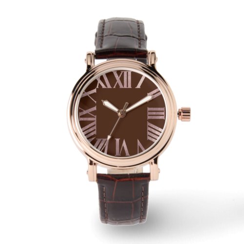 PixDezines Faux Rose Gold Roman NumerosDIY Color Watch