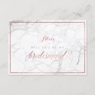 PixDezines Faux Rose Gold Will You Be..Bridesmaid Invitation