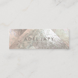 PixDezines Faux Silver Foil Tiles Mini Business Card
